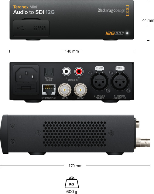 Blackmagic Teranex Mini Audio to SDI 12G