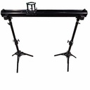 VariZoom VariSlider VSM1-U camera slider kit w/ heavy-duty column stands, tripod/stand mounts, and 4″ riser